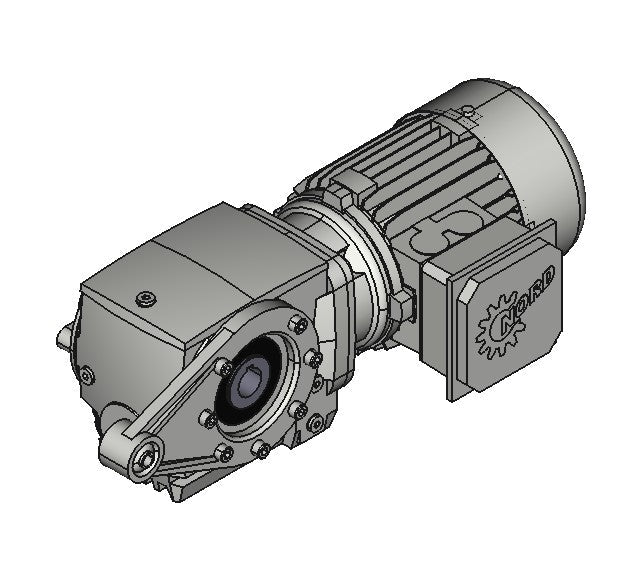 Nord 3017-3 1 HP, 80.58:1 ratio, 1" bore Helical-Worm Gearmotor - Power Motion