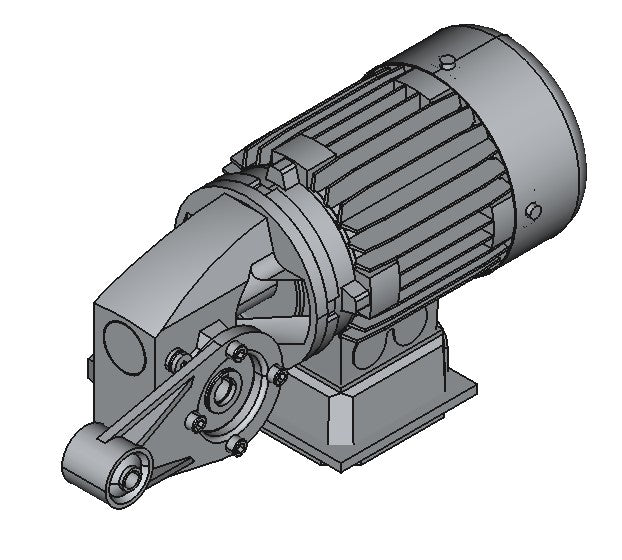 Nord 3026 1/4 HP, 5:1 ratio, 5/8" bore Minicase Worm Gearmotor - Power Motion