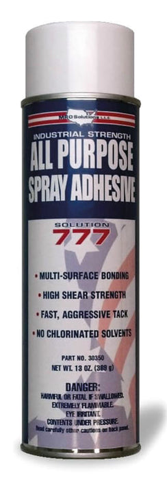 MRO Solutions Solution 777 All Purpose Spray Adhesive 13 oz 20 oz Aerosol Can