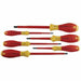 Wiha Tools SoftFinish® Insulated Screwdriver Set, Metric, Includes 3-Phillips®/3-Slotted, 6-Pc