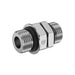Stainless Steel, SAE J1926 Adjustable O-Ring Boss Nipple, 1-5/8-12 Male Adjustable ORB x 1-5/8-12 Male ORB
