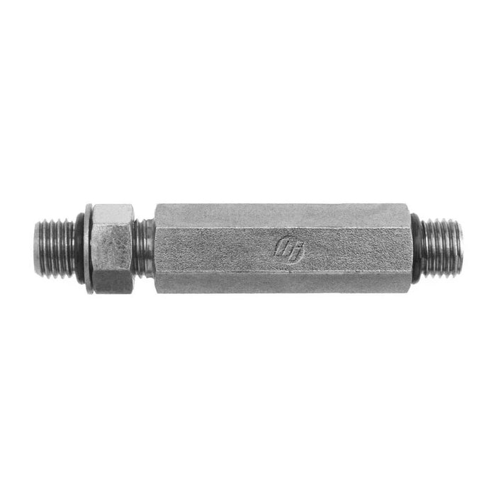 Steel, SAE J1926 Adjustable O-Ring Boss Extra Extra Extra Long Nipple, 7/16-20 Male Adjustable ORB x 7/16-20 Male ORB