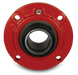 Royersford Foundry four bolt piloted flange spherical roller bearing painted red with two locking collars