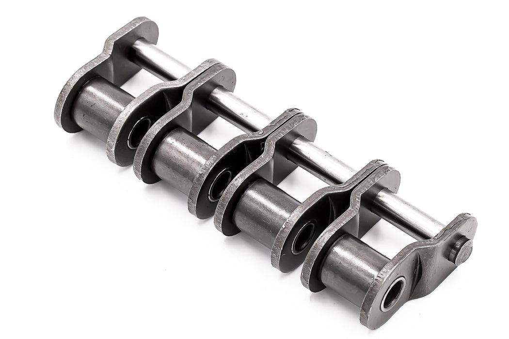 Roller Chain, ANSI Standard, 40 Pitch, Part, Carbon Steel, 1/2" Pitch, 4 Strands,