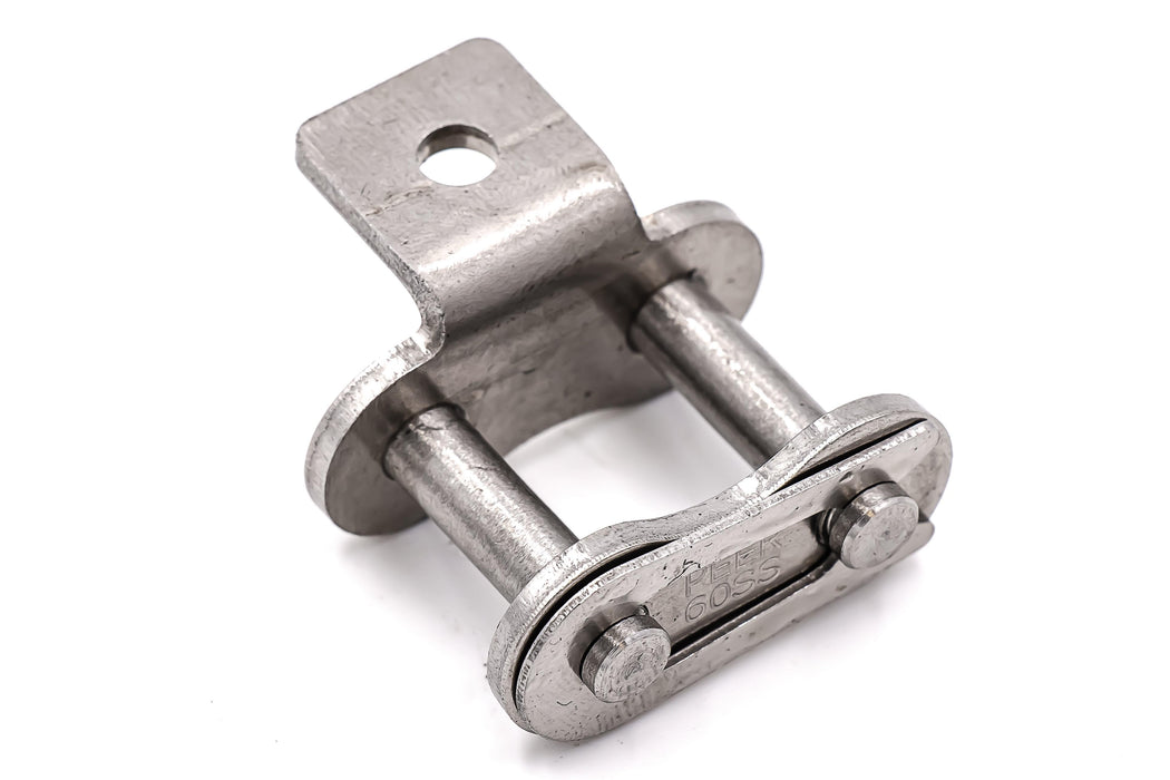 Roller Chain, ANSI Attachment, 40 Pitch, Part, 600 Stainless , 1/2" Pitch, 1 Strand, A-1, 