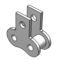 Roller Chain, ANSI Attachment, 40 Pitch, Part, 600 Stainless , 1/2" Pitch, 1 Strand, SK-1, 