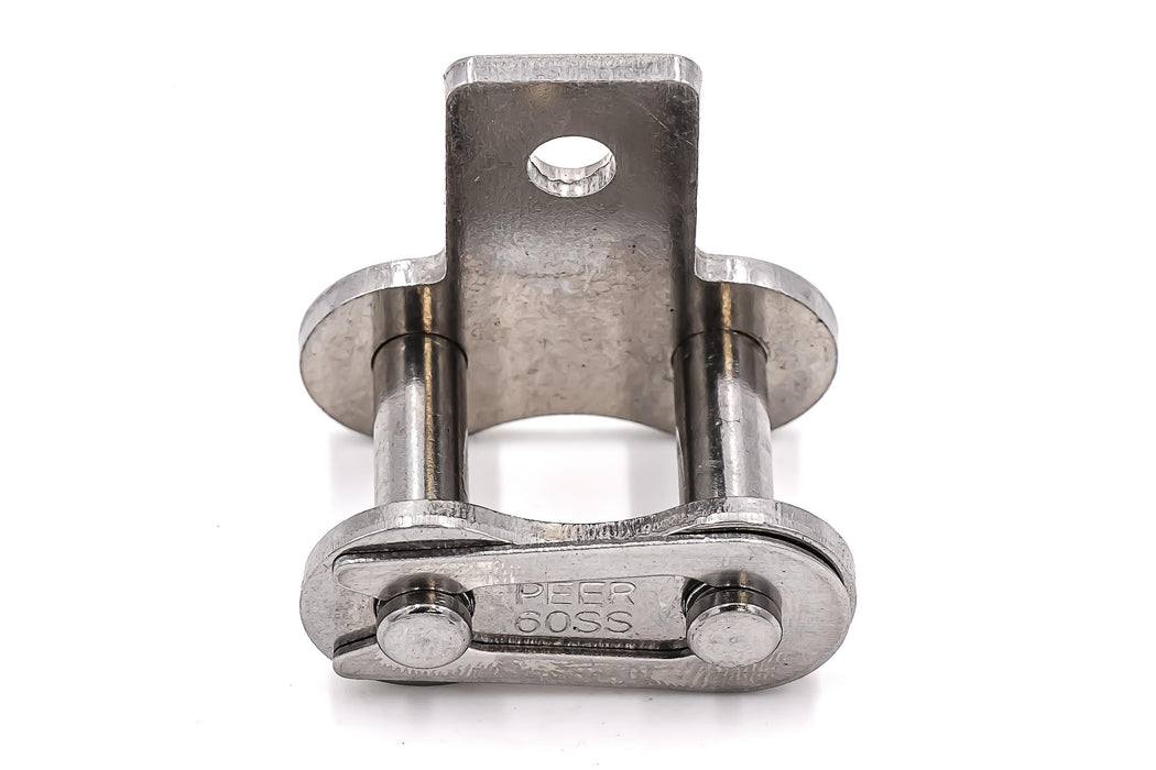 Roller Chain, ANSI Attachment, 40 Pitch, Part, 304 Stainless , 1/2" Pitch, 1 Strand, SA-1, 