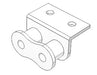 Roller Chain, ANSI Attachment, 40 Pitch, Part, 304 Stainless , 1/2" Pitch, 1 Strand, WA-2, 