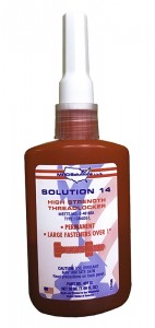 MRO Solutions Solution 14 High Strength/High Viscosity Red Threadlocker 50 mL Bottle
