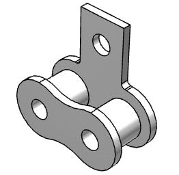 Roller Chain, ANSI Attachment, 40 Pitch, Part, 304 Stainless , 1/2" Pitch, 1 Strand, SA-1, 