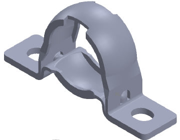 52PBM-HR-N-ZP Notched 2pc Pillow Block SS Housing Only
