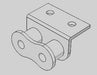 Roller Chain, ANSI Attachment, 50 Pitch, Part, Carbon Steel, 5/8" Pitch, 1 Strand, WA-2, 