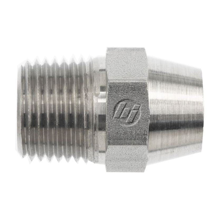 Stainless Steel, SAE J476 Pipe Buttweld Connector, 1-1/4" Male NPTF 30° x Buttweld