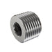 Steel, SAE J531 Pipe Hollow Hex Plug, 3/8" Male NPTF