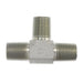 Brass, SAE J514 Pipe Male Tee, 1/4" Male NPTF 30°