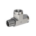 Stainless Steel, SAE J514 Pipe Male Run Tee, 1/8" Male NPTF 30° x 1/8" Female NPTF
