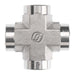 Stainless Steel, SAE J514 Pipe Female Cross, 2" Female NPTF