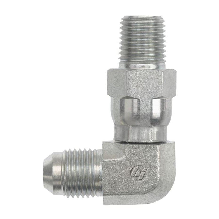 Steel, SAE J514 37° Flare Male Swivel Elbow, 3/4" Male JIC x 3/4" Male NPTF Swivel