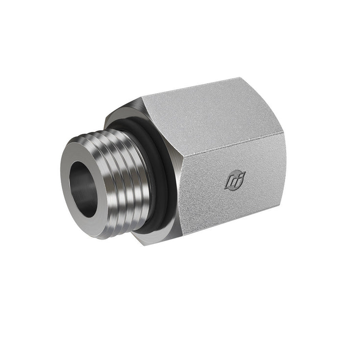 Steel, SAE J1926 O-Ring Boss Reducer, 1-5/16-12 Male ORB x 3/4-16 Female ORB