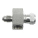 Steel, SAE J514 37° Flare Swivel Adapter ORB Diagnostic Port, 1-1/4" Male JIC x 1-1/4" Female JIC Swivel x 1/4" FORB Diagnostic Port