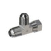 Steel, SAE J514 37° Flare Swivel Run Tee, 3/8" Male JIC x 3/8" Female JIC Swivel x 1/2" Male JIC