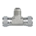 Steel, SAE J514 37° Flare Swivel Male Flared Branch Tee, 1-1/2" Female JIC Swivel x 1-1/2" Female JIC Swivel x 1-1/2" Male JIC