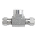 Steel, SAE J514 37° Flare Swivel Female Branch Tee, 1/4" Female JIC Swivel x 1/4" Female JIC Swivel x 1/4" Female NPTF