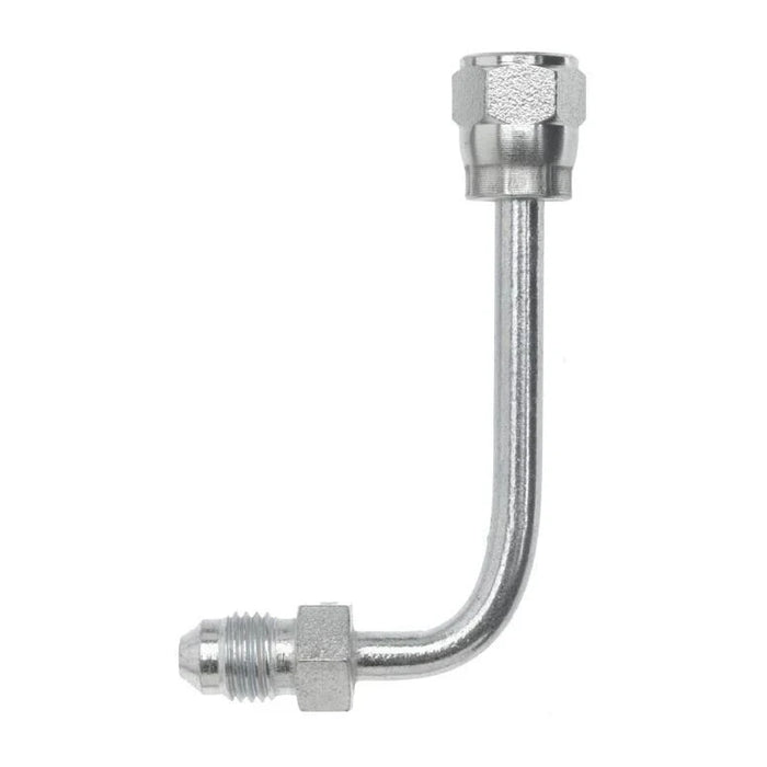 Steel, SAE J514 37° Flare 90° Long Swept Swivel Elbow, 1" Male JIC x 1" Female JIC Swivel