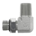 Steel, SAE J1926 Adjustable O-Ring Boss 90° Male Elbow, 3/4-16 Male Adjustable ORB x 1/2" Male NPTF 30°