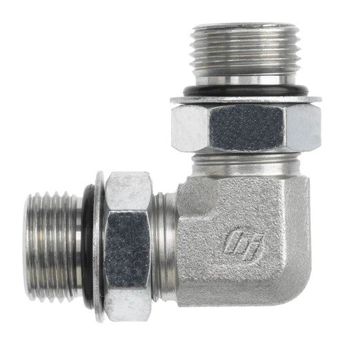 Stainless Steel, SAE J1926 Adjustable O-Ring Boss 90° Adjustable Port Elbow, 1-7/8-12 Male Adjustable ORB x 1-7/8-12 Male Adjustable ORB