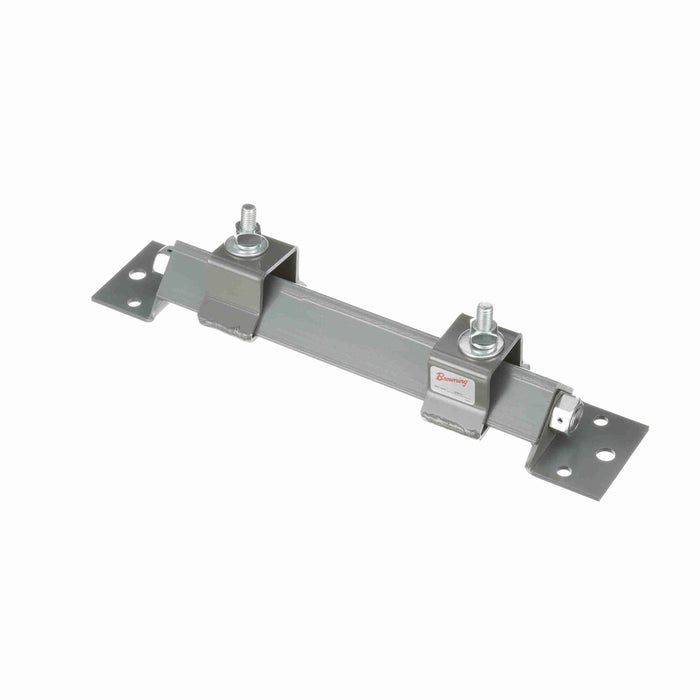 Welded steel take up frame painted grey with adjustment bolt separated