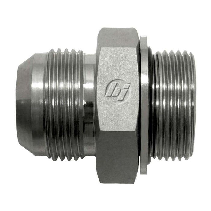 Stainless Steel, SAE J514 37° Flare Male Metric Type (G) Port Adapter, 1-1/4" Male JIC x M42X2.0 Male Metric ORR