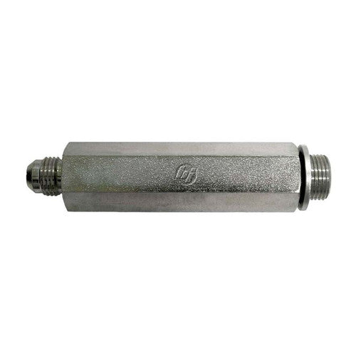 Steel, SAE J514 37° Flare BSPP Type (D) Bonded Seal Port/Line Long Adapter, 1" Male JIC x 3/4-14 Male BSPP 60° Line/Port