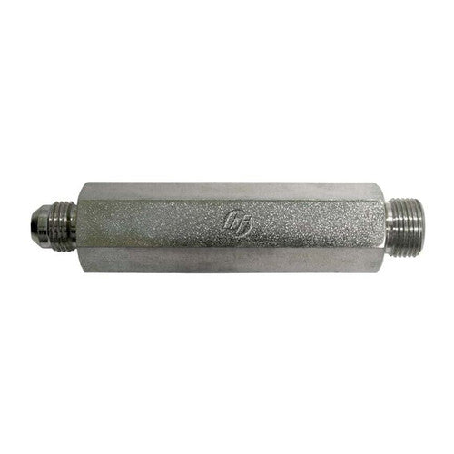 Steel, SAE J514 37° Flare Male BSPP Port/Line Long Connector, 1/2" Male JIC x 3/8-19 Male BSPP 60° Line/Port