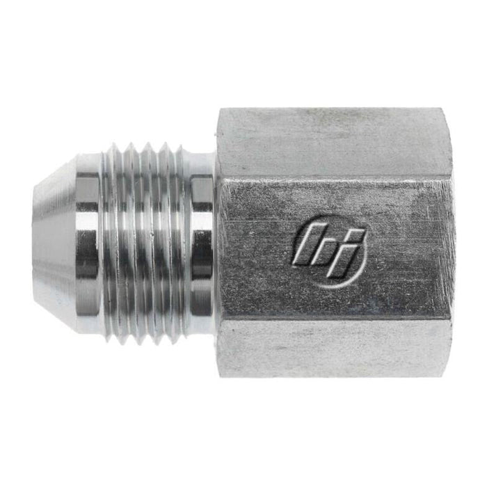 Stainless Steel, SAE J514 37° Flare Female BSPP Port Adapter, 1/2" Male JIC x 3/4-14 Female BSPP