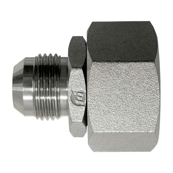 Steel, SAE J514 37° Flare DIN (S) Swivel Adapter, 3/8" Male JIC x M20X1.5 Female DKO Swivel