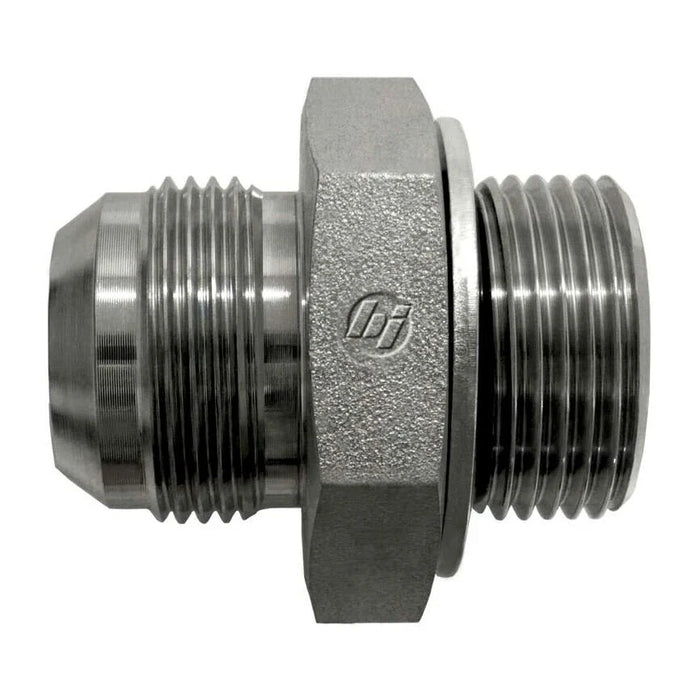 Stainless Steel, SAE J514 37° Flare Male BSPP Type (G) Port Connector, 1/2" Male JIC x 3/8-19 Male BSPP ORR