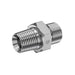 Steel, SAE J476 Pipe Male BSPP Port/Line Adapter, 1-1/2" Male NPTF 30° x 3/4-14 Male BSPP 60° Line/Port