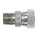 Stainless Steel, SAE J476 Pipe BSPP Swivel Adapter, 1/4" Male NPTF 30° x 1/4-19 Female BSPP Swivel