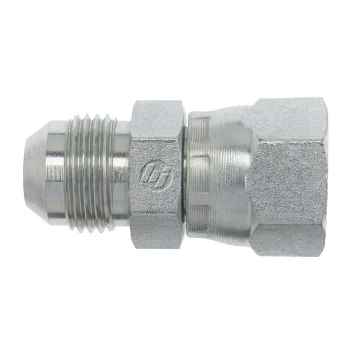 Steel, SAE J514 37° Flare JIS Swivel Adapter, 3/8" Male JIC x 3/8-19 Female JIS Swivel