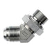 Steel, SAE J514 37° Flare Male Metric Adjustable (Type H) Port 45° Elbow, 5/16" Male JIC x M12X1.5 Male Metric Adjustable ORR
