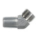 Steel, SAE J476 Pipe Male BSPP Line 45° Elbow, 1/2" Male NPTF 30° x 5/8-14 Male BSPP 60°