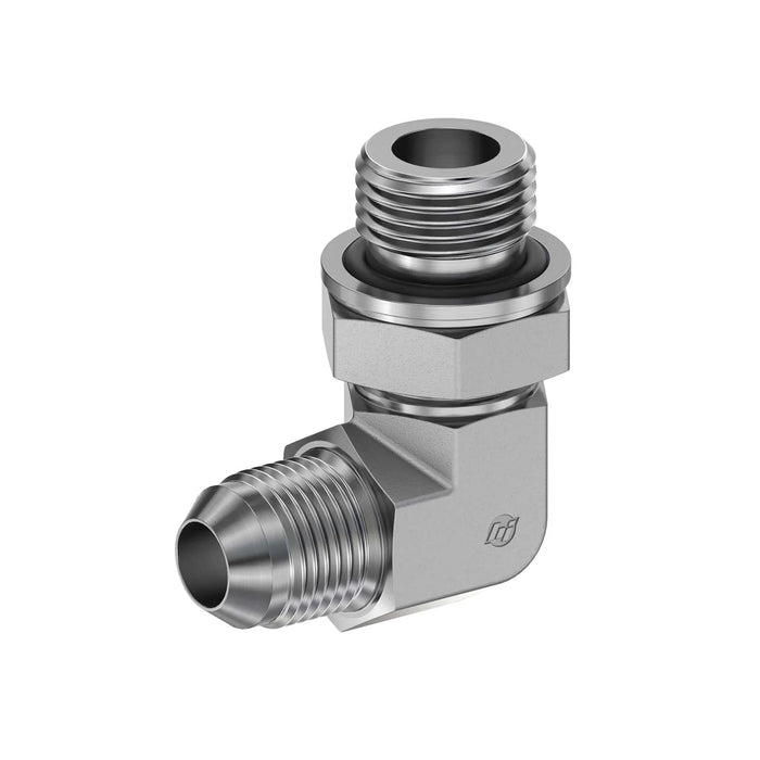 Steel, SAE J514 37° Flare Male BSPP Adjustable (Type H) Port 90° Elbow, 2" Male JIC x 2-11 Male BSPP Adjustable ORR