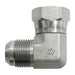 Stainless Steel, SAE J514 37° Flare BSPP Swivel 90° Elbow, 5/16" Male JIC x 3/8-19 Female BSPP Swivel