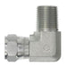 Steel, SAE J514 37° Flare Swivel Male BSPT 90° Elbow, 1/4" Female JIC Swivel x 1/4" Male BSPT 30°