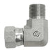 Steel, SAE J514 37° Flare Swivel Male BSPP Line 90° Elbow, 5/8" Female JIC Swivel x 1/2-14 Male BSPP 60°