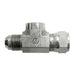 Steel, SAE J514 37° Flare Swivel Adapter BSP Diagnostic Port Tee, 5/8" Male JIC x 5/8" Female JIC Swivel x 3/8-19 Female BSPP