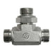 Steel, ISO 8434-6 60° Cone Male BSPP Adjustable (Type H) Port Branch Tee, 1/2-14 Male BSPP 60° x 1/2-14 Male BSPP 60° x 1/2-14 Male BSPP Adjustable ORR