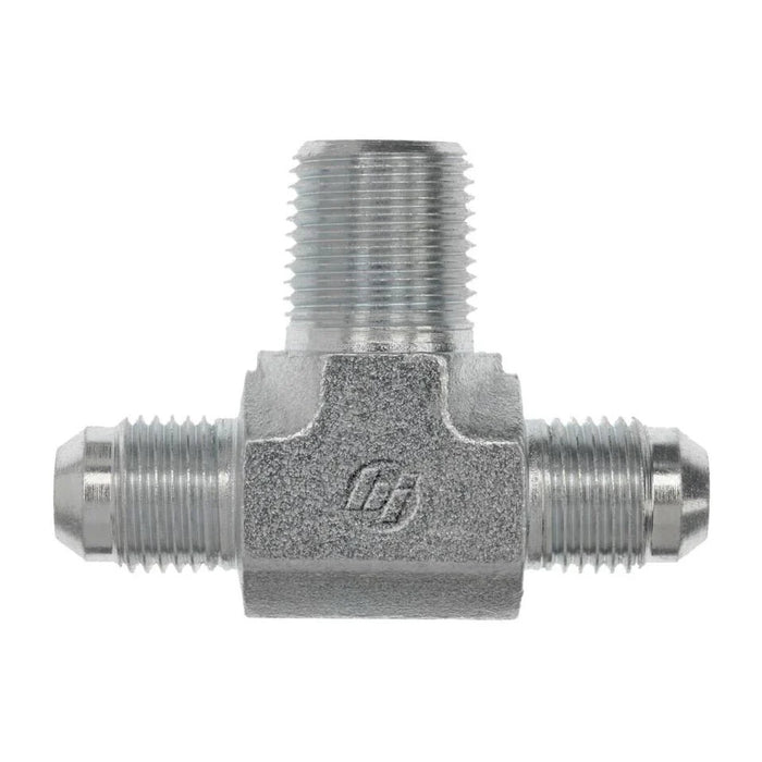 Steel, SAE J514 37° Flare Male BSPT Branch Tee, 1-1/2" Male JIC x 1-1/2" Male JIC x 1-1/2" Male BSPT 30°