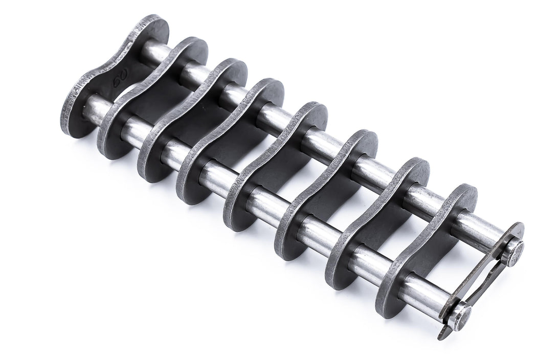 Roller Chain, ANSI Standard, 80 Pitch, Part, Carbon Steel, 1" Pitch, 6 Strands,